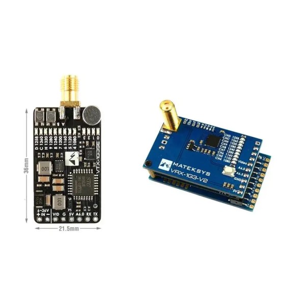 Matek System Mateksys VRX-1G3-V2 VTX-1G3 1.3GHz Video 2CH 9CH 9CH Wid Band RC Drone Long Range G0ggles